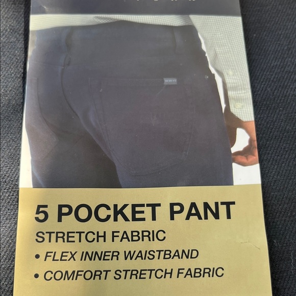 Jachs Navy Chinos 5-pocket stretch fabric nwt  34 x 32 - Picture 5 of 6
